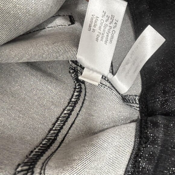 Lane Bryant High Rise Pull On Glitter Jegging Pants Womens 18 Black Signature - Picture 5 of 14